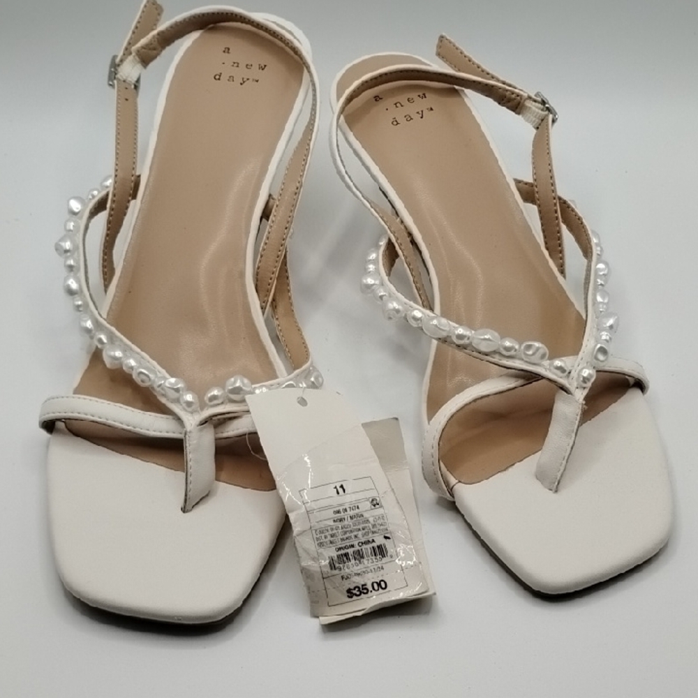 A New Day Cream Sandals with Pearl Details